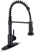 WEWE Black Kitchen Faucet, 2-Mode Sprayer, High Arc Bar Sink Faucet