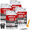 Concrete Crack Filler, Quick-Drying Waterproof Cement Crack Repair Sealant, High Elasticity Sealing Adhesive for Concrete, Weather-Resistant Caulking Glue for Joint, Outdoor(4 pcs)
