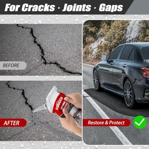 Dongxw Concrete Crack Filler, 8 PCS Cement Crack Repair Sealant, Self Leveling Concrete Filler for Driveways, Walkways, Patios, Outdoor Joint Repair Waterproof