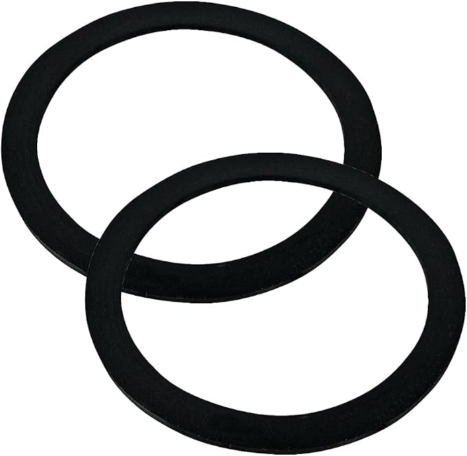 Rocky Mountain Goods Kitchen Sink Strainer Washer Seal Ring - Pack of 2 - Black Rubber - Fits Standard 3-1/2" Kitchen Basket Strainer - Stops Leaks - No More Plumbers Putty