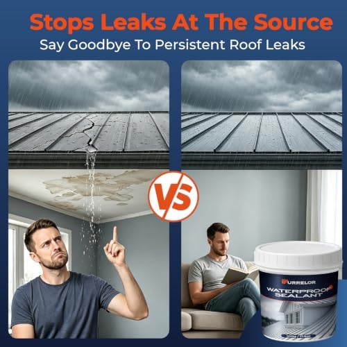 Transparent Waterproof Sealant 17.6 Oz,Water Based Leak Roof Repair
