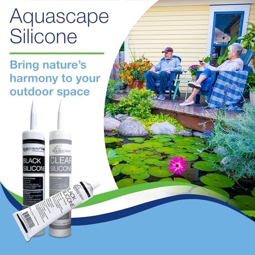 Aquascape Clear Silicone Sealant, Safe for Fish and Plants, 10.1-Ounce Caulk Tube | 82000