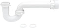 1-1/2 Inch P-Trap Kit, Polypropylene Tubular with PVC Marvel Adapter, Ribbed Threaded Nuts for Strong Leak-Free Connection, Includes J-Bend, Wall Arm & Washers, Made in USA