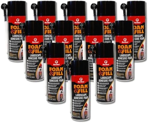 Red Devil 0916 Spray Foam & Fill Landscape Adhesive Foam, 12 oz. , Black