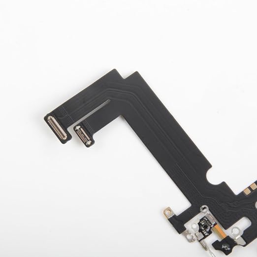 for iPhone 12 mini Lightning Charging Port Replacement Black Dock Connector Flex Cable Assembly with Waterproof Tape & Tool Kit A2176 A2398 A2400 A2399 (White)