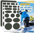 35Pcs Down Jacket Repair Patch Kit Pre-Cut Nylon Patches for Clothes Self-Adhesive Fabric Tape Waterproof Lightweight Outdoor Gear Tenacious Repair Tape for Puffer Jacket Coat Tent Backpack,Army Green