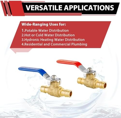 10PC EFIELD 1/2-Inch Brass PEX-A Expansion Ball Valve for Pex-A Pipe