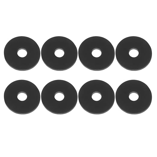 PATIKIL M6 Silicone Flat Washer, 8 Pcs 6mm ID 20mm OD Plain Washer Grommets O-Ring Sealing Gasket Spacer for Faucet Pipe Water Hose Shower Door Handles, Black