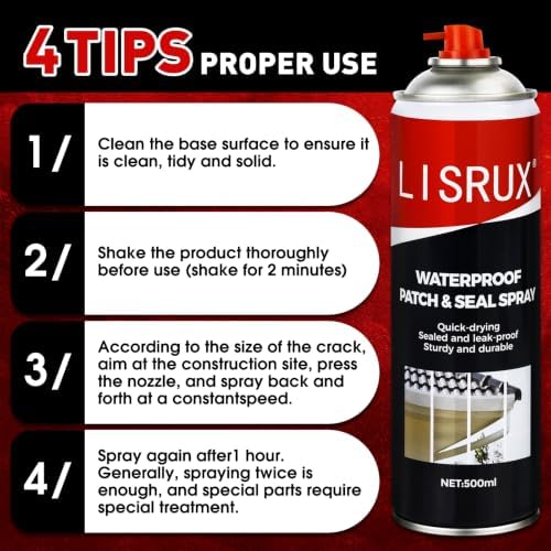 Waterproof Patch & Seal Rubberized Sealant Spray, 17 oz (3 Pack) Clear, Liquid Rubber Sealant to Seal Cracks, Leak Stopper Rubber Spray Perfect for Gutters, Wood, Campers, Roof Repair, Windows