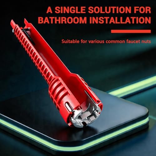 14-in-1 Multi-Functional Plumbers Wrench, Universal Faucet and Sink Installer Tool for Kitchen & Bathroom, Tight Spaces Tub Drain Removal, 4 in 1 Water Pipe Wrenchv