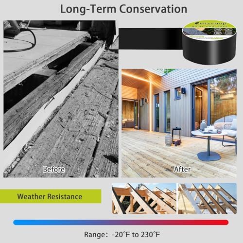 Joist Tape for Decking, 1 5/8" x 50' Butyl Tape, Waterproof Anti-Corrosion Joist Flashing Tape, Self-Adhesive Deck Joist Tape, Butyl Deck Tape for Flashing Deck Joists and Beams Protection（12 Rolls）