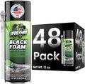 Sprayman Black Waterfall Foam Sealant - (48x12oz) Expanding Polyurethane Pond Foam Sealer, UV Resistant, Water Proof Spray for Landscape & Exterior, Straw Use, 48 Pack