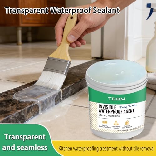 Transparent Waterproof Coating, Invisible Waterproof Agent, Water-Based Repairing Leak Water Proof Glue, Indoor & Outdoor Liquid Sealant