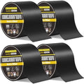 Black Joist Tape for Decking,0.7mmx4inx50ft,4-Pack,Anti-Corrosion,Weather-Resistant Butyl,Flashing Tape for Deck,Joist,Roofs Beams,RV,Doors,and Fences,Waterproof Butyl sealant Joist Tapes