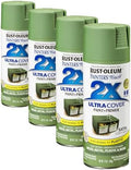 Rust-Oleum 249072 Painter's Touch 2X Ultra Cover Spray Paint, 12 oz, Satin Leafy Green (Pack of 4)