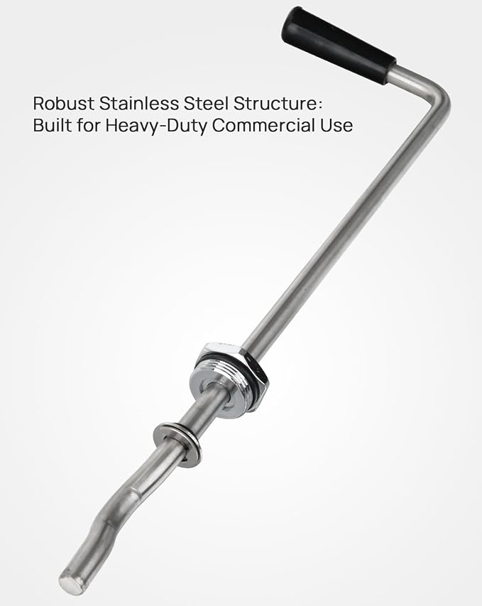 Replacement Handle for Commercial Sink Drain, Waste Valve Drain Lever Drain Parts Repair, Stainless Steel