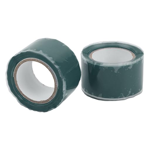 Pissente Self Fusing Silicone Tapes, 2 Rolls 1.5m / 4.9ft Insulation Adhesive Tape Water Hose Leak Tape Replacement for Plumbing Repairs Water Pipe Hose Repairing (Green)