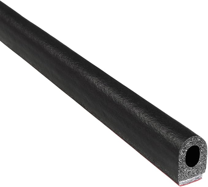 TRIM-LOK D-Shaped Rubber Seal with 3M Bonded Tape, 0.437-Inch Height, 0.375-Inch Width, 25-Foot Length, EPDM Foam Weather Stripping for Door Frame, Window Insulation, Cars, Trucks, RVs, and Boats