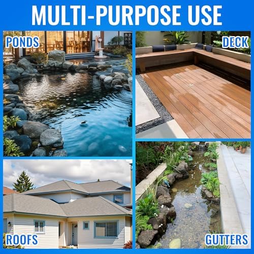 Pond Liner Seam Tape 3" x 50' - Double Sided Butyl Adhesive Tape for EPDM Liners, Waterproof Repair Patch for Ponds, Fish Ponds, Water Features & Outdoor Landscaping (Black)