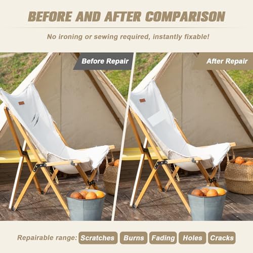 OAZ 16 x 79 inch Canvas Repair Patches Canvas Fabric Patch Self-Adhesive Fabric Repair Tape Waterproof Outdoor Gear Patch Kit for Boat Cover Awning Sofa Chair Couch Tent Bag (Blue)