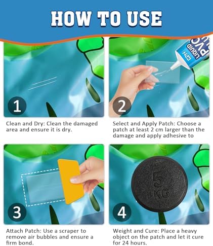 EPN Air Mattress Patch Kit, Waterproof Clear Vinyl Repair Glue, 2 x 80 mL