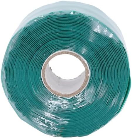 Cosiki Self Fusing Silicone Tape, Black Leak Seal Tape, Pipe Repair Wrap with 2.5mpa Tensile Strength, 50C to 260C, Ideal for Emergency Pipe Repair & Hose Fixation, 1.97inx16.4ft (Green)