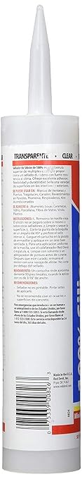 Red Devil 0826 100% Silicone Sealant Architectural Grade, 9.8 oz., clear