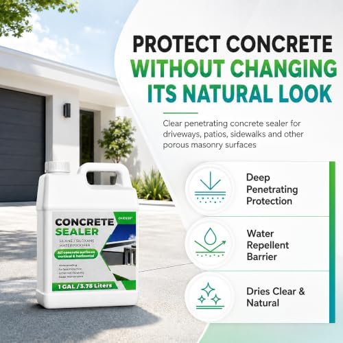 1 Gallon Concrete Sealer, Water-Based Silane Siloxane Penetrating Sealer