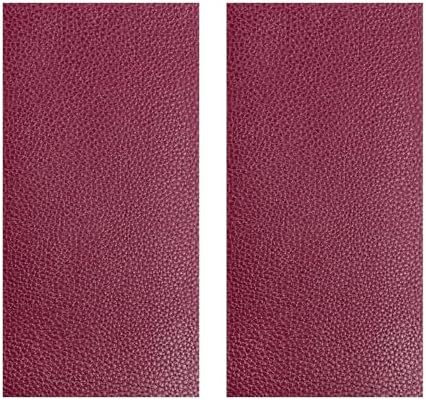 2 PCS Leather Repair Patch Tape, 4 x 8 Inch Waterproof PU Leather Repair Tape for Car Seat, Self-Adhesive Patch Kit for Repairing Couch Chairs Furniture, Car Accessories (Wine Red)
