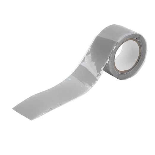Walfront Self Fusing Silicone Tape, Silicone Repair Tape 2 Pack 1.5m X 2.5cm, Pipe and Hose Wrap, 76 to 500°F Heat Resistance, for Plumbing Emergency Leak Repair (Grey)