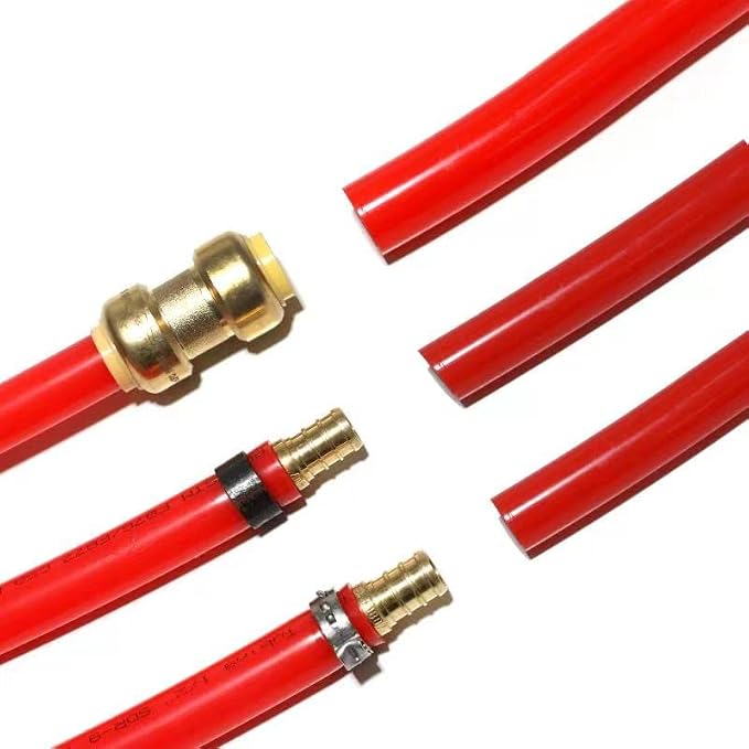 EFIELD 1/2 Inch 200 Ft Pex-b Pipe/Tubing (NSF Certified) Red color | for Potable Water-Plumbing Application with a Pipe Cutter (1/2-Inch, Red)(B-200)