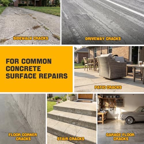 Concrete Crack Filler 4-Pack Oil-Based Self-Leveling Concrete Sealant Gray