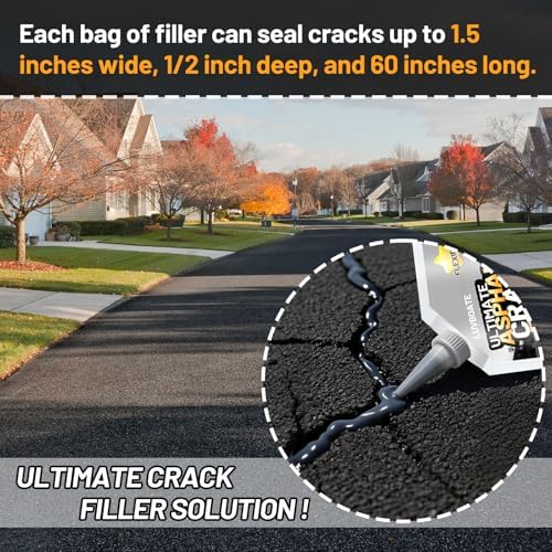 Asphalt Crack Filler, 1.5LB Waterproof Self Leveling Driveway Crack Filler