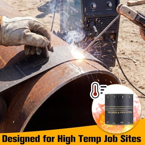 Relaxweex 550°F Pipe Wrap Around Tool for Pipe Fitters, High Heat Resistant Pipes Measuring Tool for 6" to 30" Diameter Pipes, Flex Angle Piping Fitter Tools with Storage Box for Welding and Marking