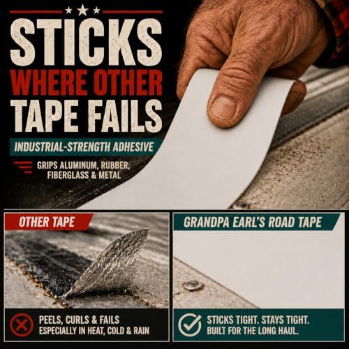 RV Roof Tape – Waterproof Butyl Seal 4" x 50' – Grandpa Earl's Road Tape