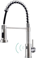 WEWE Touchless Kitchen Faucet, 2-Mode Sprayer, Brushed Nickel, Pull-Down