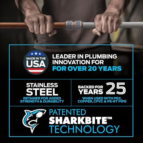 SharkBite Max 3/4 Inch Push Cap, Push to Connect Brass Plumbing Fitting, PEX Pipe, Copper, CPVC, PE-RT, HDPE, UR518A