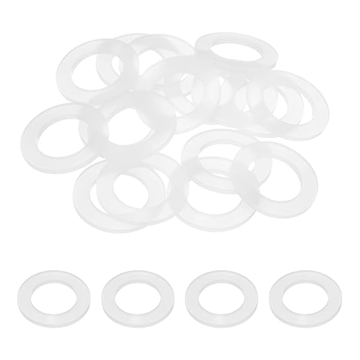 uxcell 30 Pcs Silicone Gaskets, 11/4 Inch O-Ring Seals Gasket Hose Washer Plumbing Gaskets Garden Hose Washer for Water Pipe Faucet Shower Head Garden Hose Seal, White