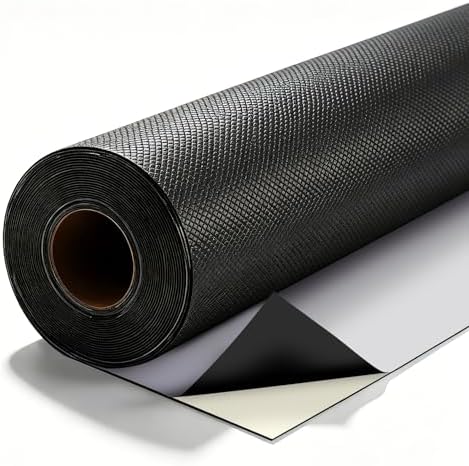 EPDM Rubber Roofing Membrane 39in × 20ft, 50 Mil Self-Adhesive Waterproof Underlayment, Ice and Water Flat Roof Sheet for RV, Shed, Garage, Patio