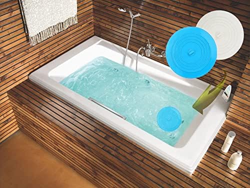V-TOP Bath Tub Drain Stopper 2 Pack, 6 inch Silicone Drain Cover Tub Plug