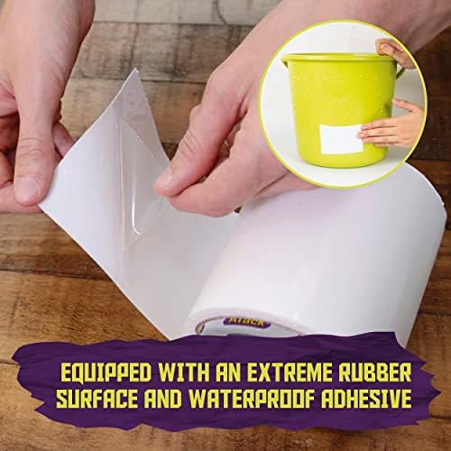 ATack Waterproof Patch and Seal Tape, White, 4 Inches x 10 Feet, Water Barrier Tape for Stop Leak Repair on Pipes, Chimney, Roof, Boat, and HVAC