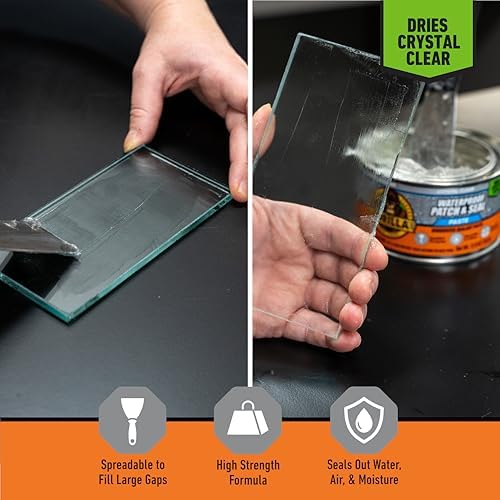 Gorilla Waterproof Patch & Seal Rubberized Sealant Paste, 12.8 oz Can (Pack of 6)