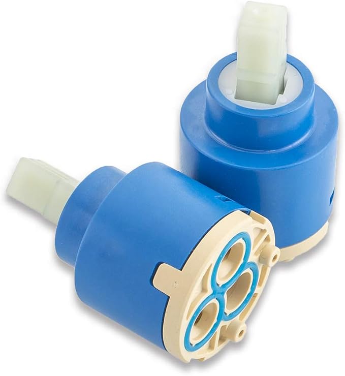 Diameter 35mm Ceramic Faucet Cartridge Replacement for Single Handle Kitchen Basin Shower Faucet Part, Ceramic Faucet Valve (Pack of 2)