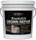 ChimneyRx 300014 Brushable Chimney Crown Repair – Elastomeric & Waterproof Coating for Crowns & Masonry - Fast-Setting & Long-Lasting Protection Crack & Leak Prevention - 1 Gallon