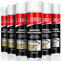 Waterproof Patch & Seal Rubberized Sealant Spray, 17 oz (6 Pack) Clear, Liquid Rubber Sealant to Seal Cracks, Leak Stopper Rubber Spray Perfect for Gutters, Wood, Campers, Roof Repair, Windows