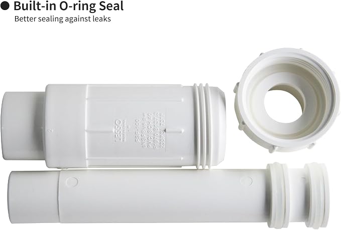 LESSO 1 inch PVC Pipe Repair Coupling Kit, SCH40 White, 2 Sets | 1" PVC Fittings Repair Coupling, For Broken or Cracked In-Ground Pipe