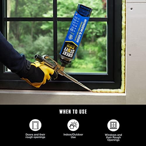 Great Stuff Window & Door Gap Filler | Insulating Foam Sealant, 20 oz. – Yellow (12 Pack)