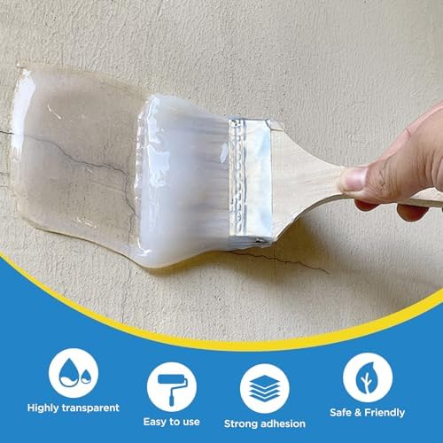 Waterproof Sealant, 32 FL Oz Transparent Roof Rubber Liquid