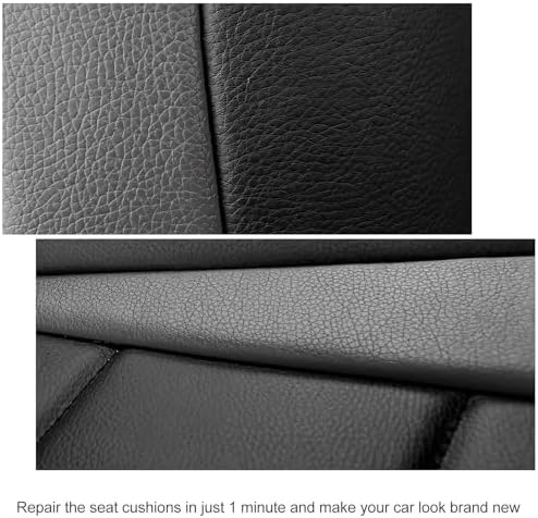 2 PCS PU Leather Patch for Car Seat Repair, 8 × 4 Inch Waterproof Auto Upholstery Cuttable Patches, Self-Adhesive Seat Leather Tape Portable Repair Kit for Vehicles (Gray)
