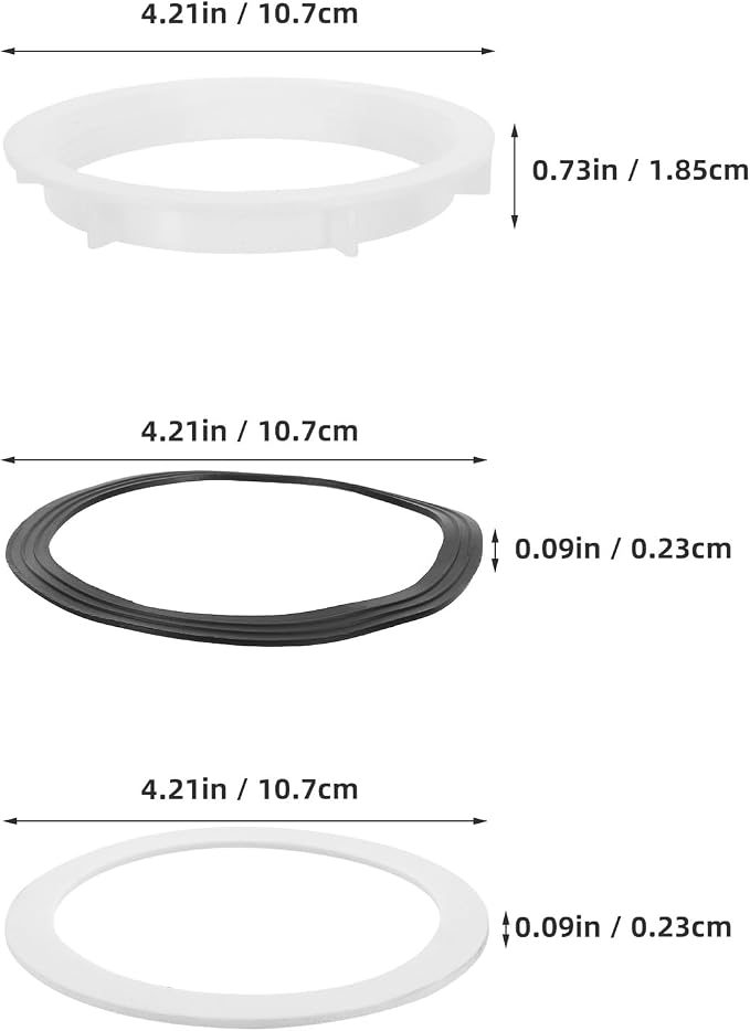 TEHAUX 6pcs Kitchen Sink Strainer Kit with 110mm Seal Ring, 83mm Nut, and 87mm Rubber Washer Set for Drain Assembly and Plumbing Repair